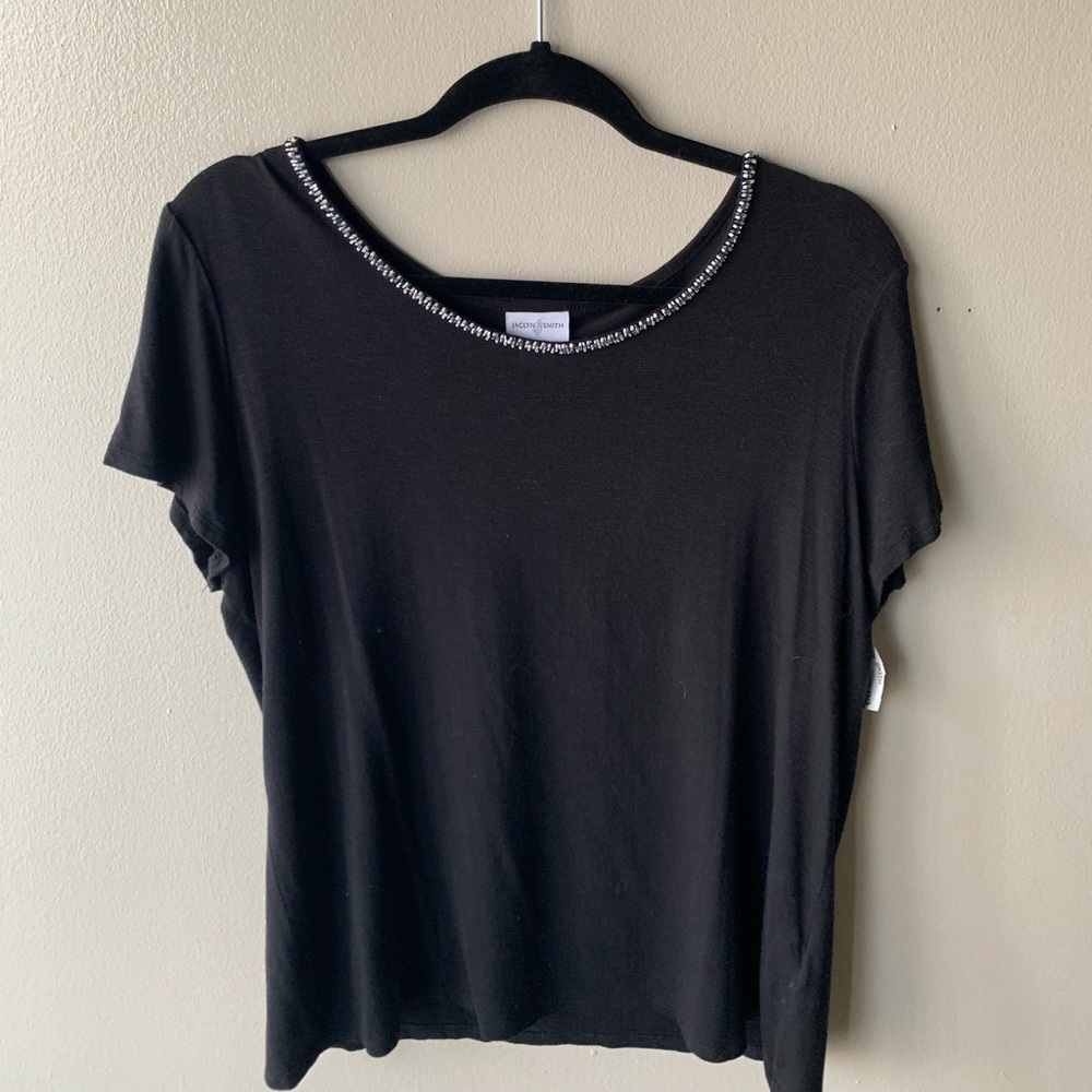 Beaded black top